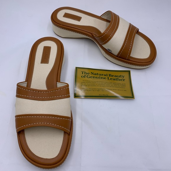 ⛵BNIB L.L. Bean Saddle "Boat & Tote" Slide On Sandals⛵️ - Picture 6 of 7